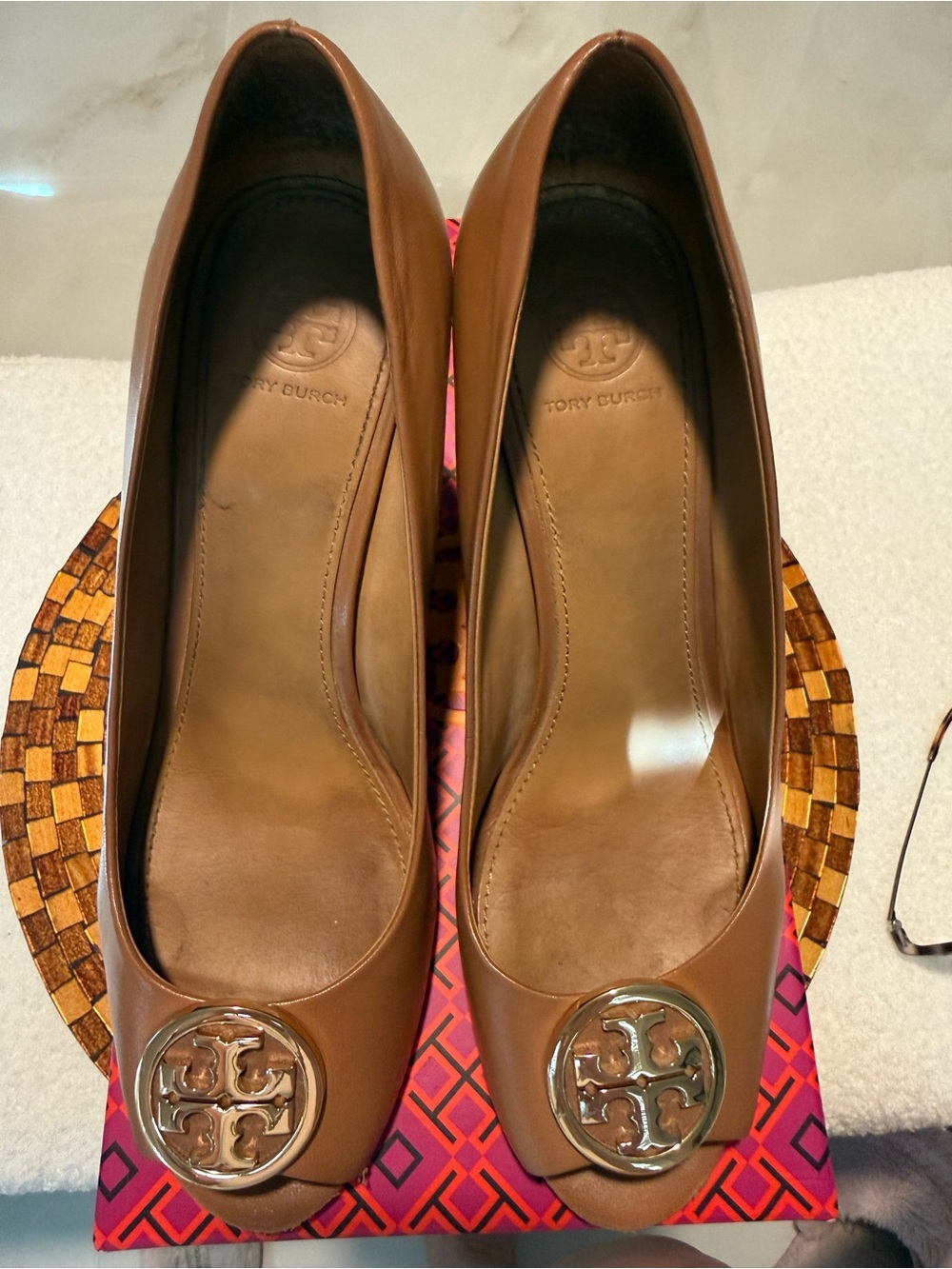 Tory Burch Women's Brown Nappa leather wedge